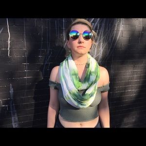 Hand dyed circle scarf